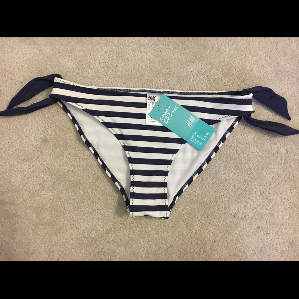 Striped Tied Swimsuit Bottoms
